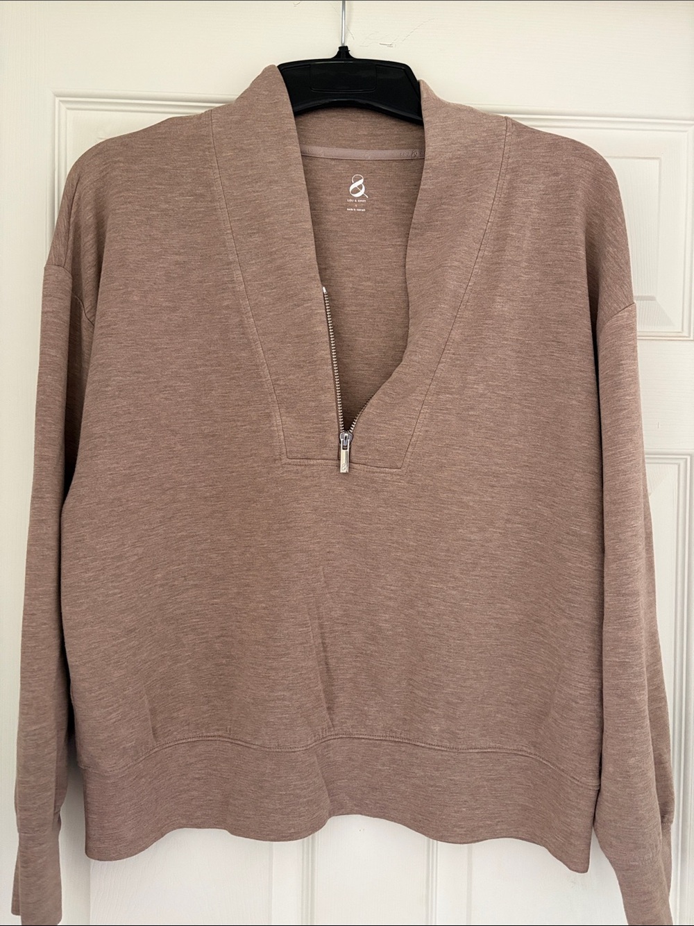 Lou & Grey Half-Zip Pullover Sweater - Taupe